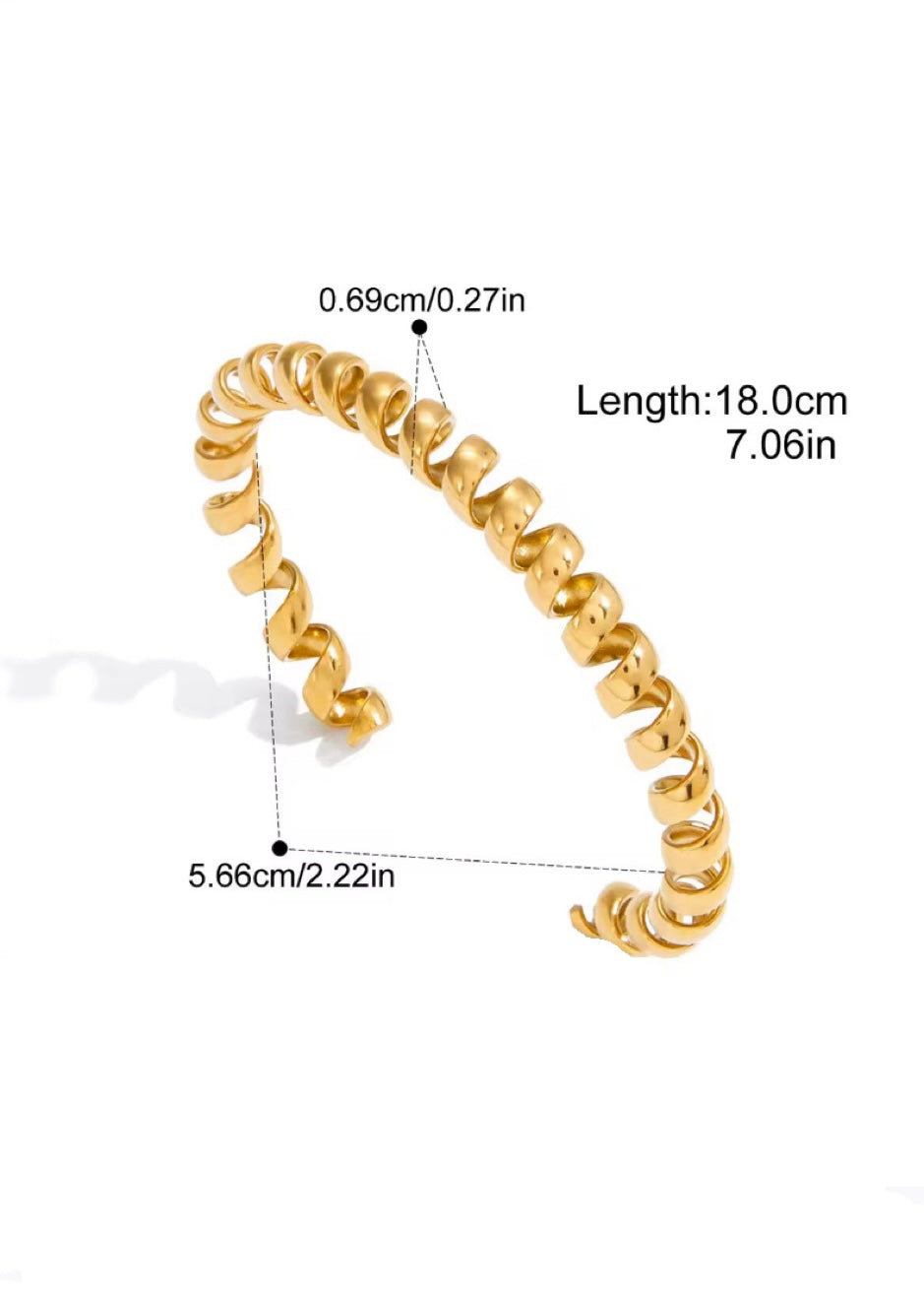 Spiral cuff bracelet