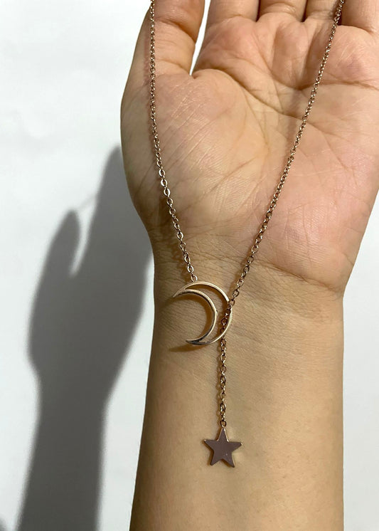 Star moon necklace
