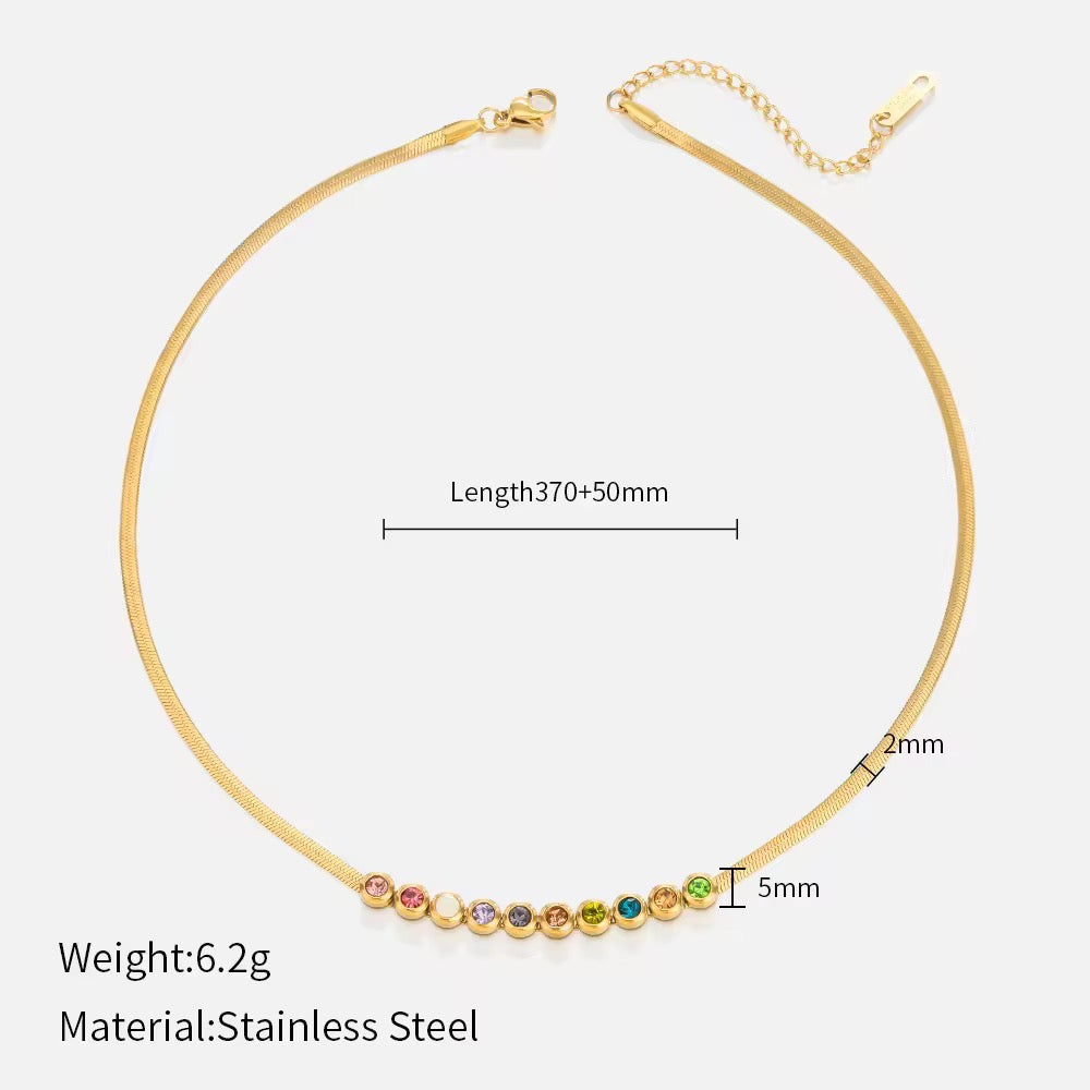Multicolor aura necklace
