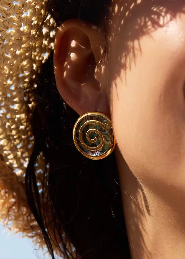 Mop swirl earrings