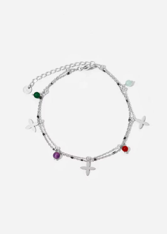 Gem glow anklet(Silver)