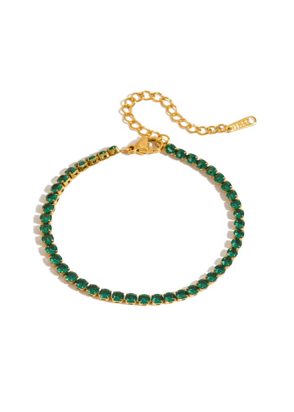 Emerald glow bracelet