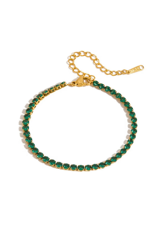 Emerald glow bracelet
