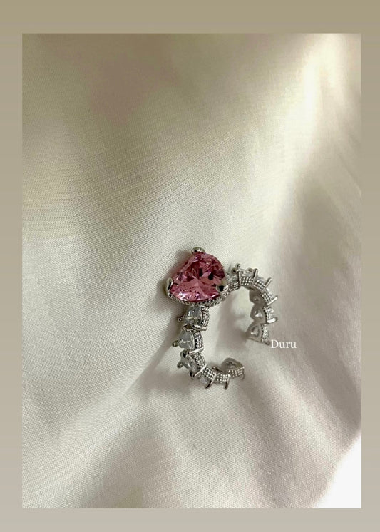 Blush heart ring