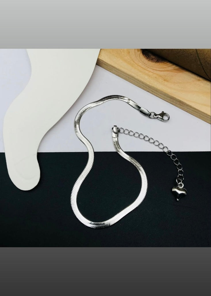 Snake chain anklet(Silver)