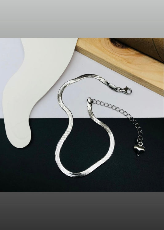 Snake chain anklet(Silver)