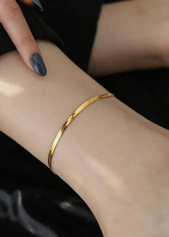 Snake chain anklet(Gold)