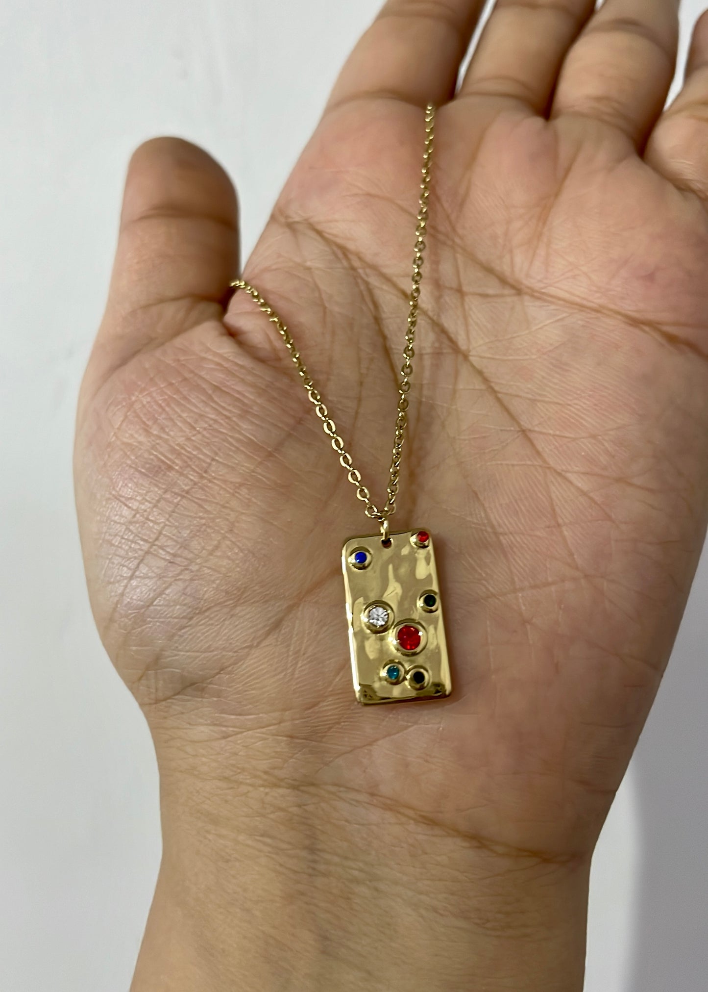 Gem cascade necklace