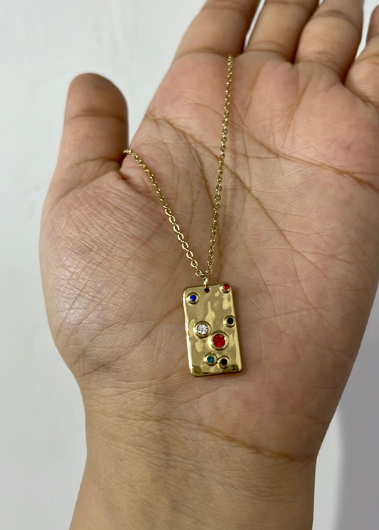 Gem cascade necklace