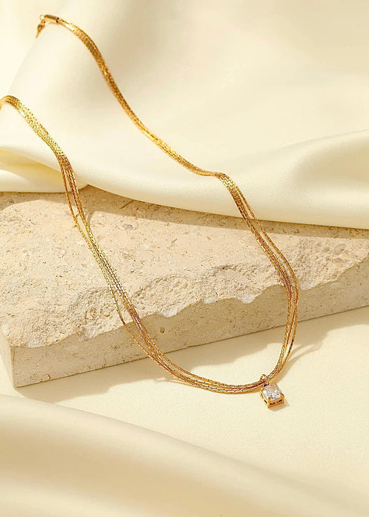 Gleam solitaire necklace