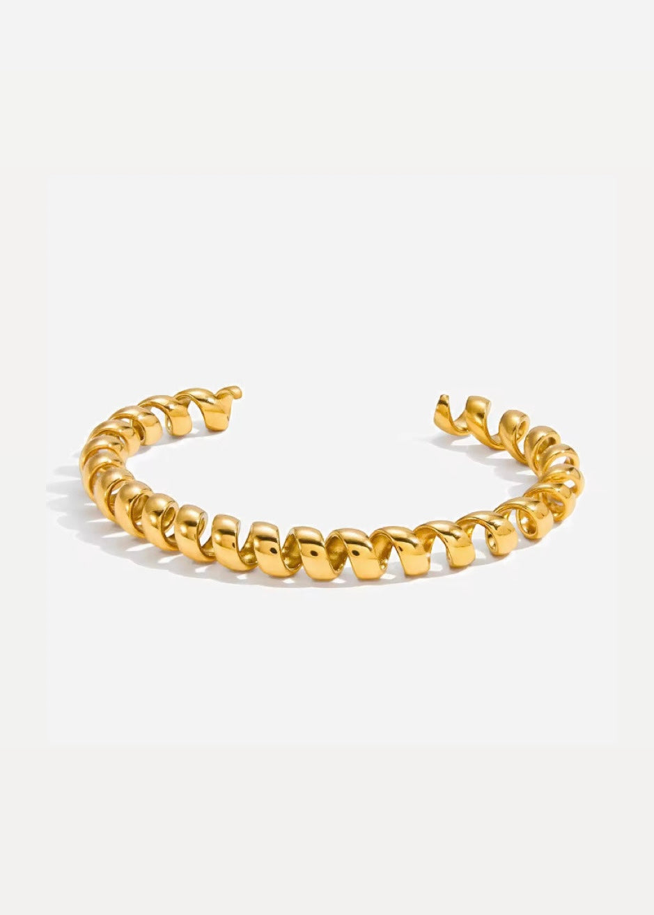 Spiral cuff bracelet