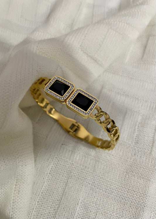 Black allure bracelet(Gold)