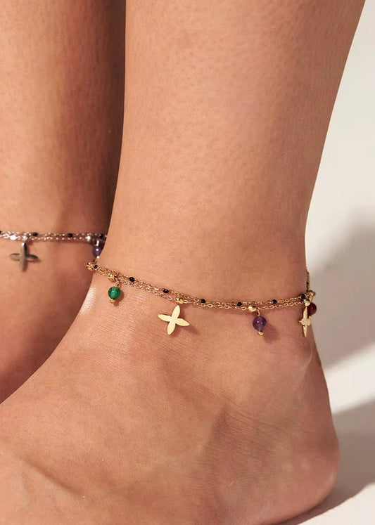 Gem glow anklet(Gold)