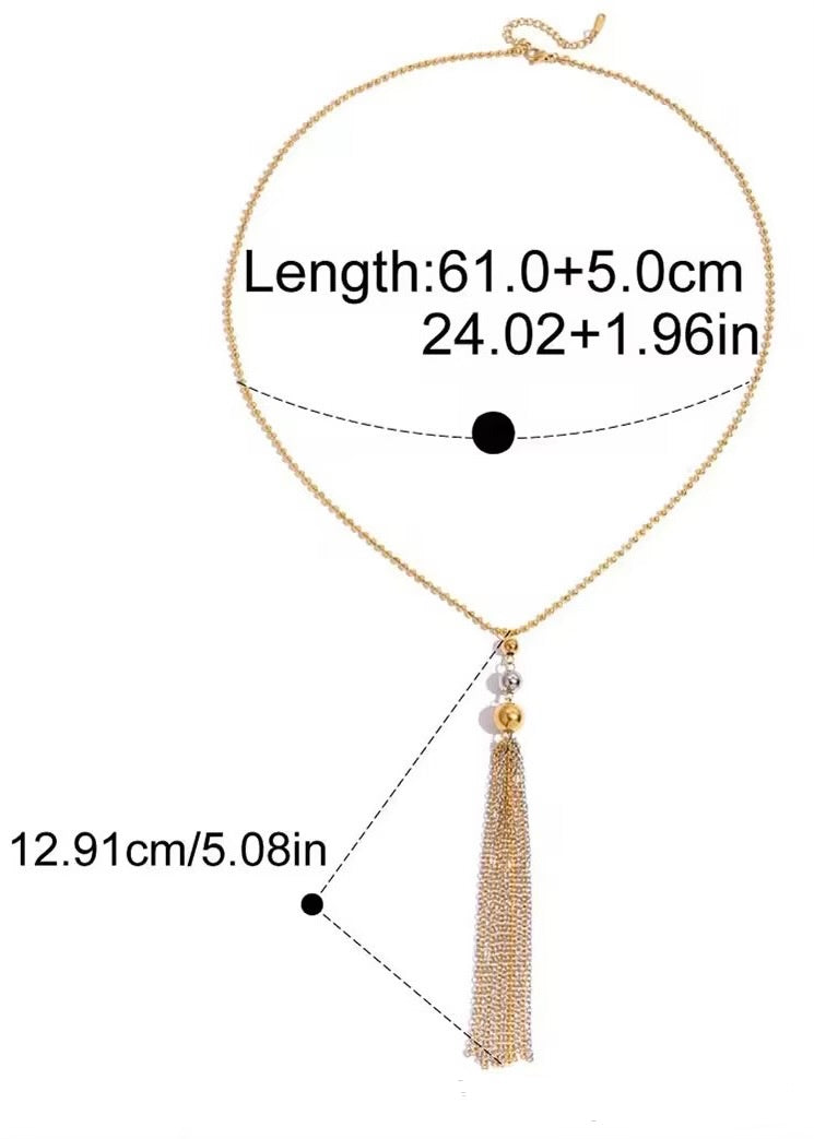 Elara tassel necklace