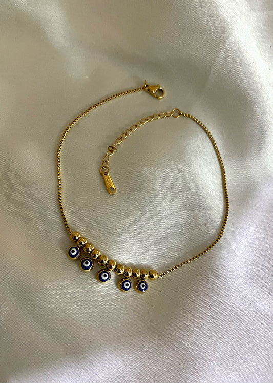 Evil eye anklet