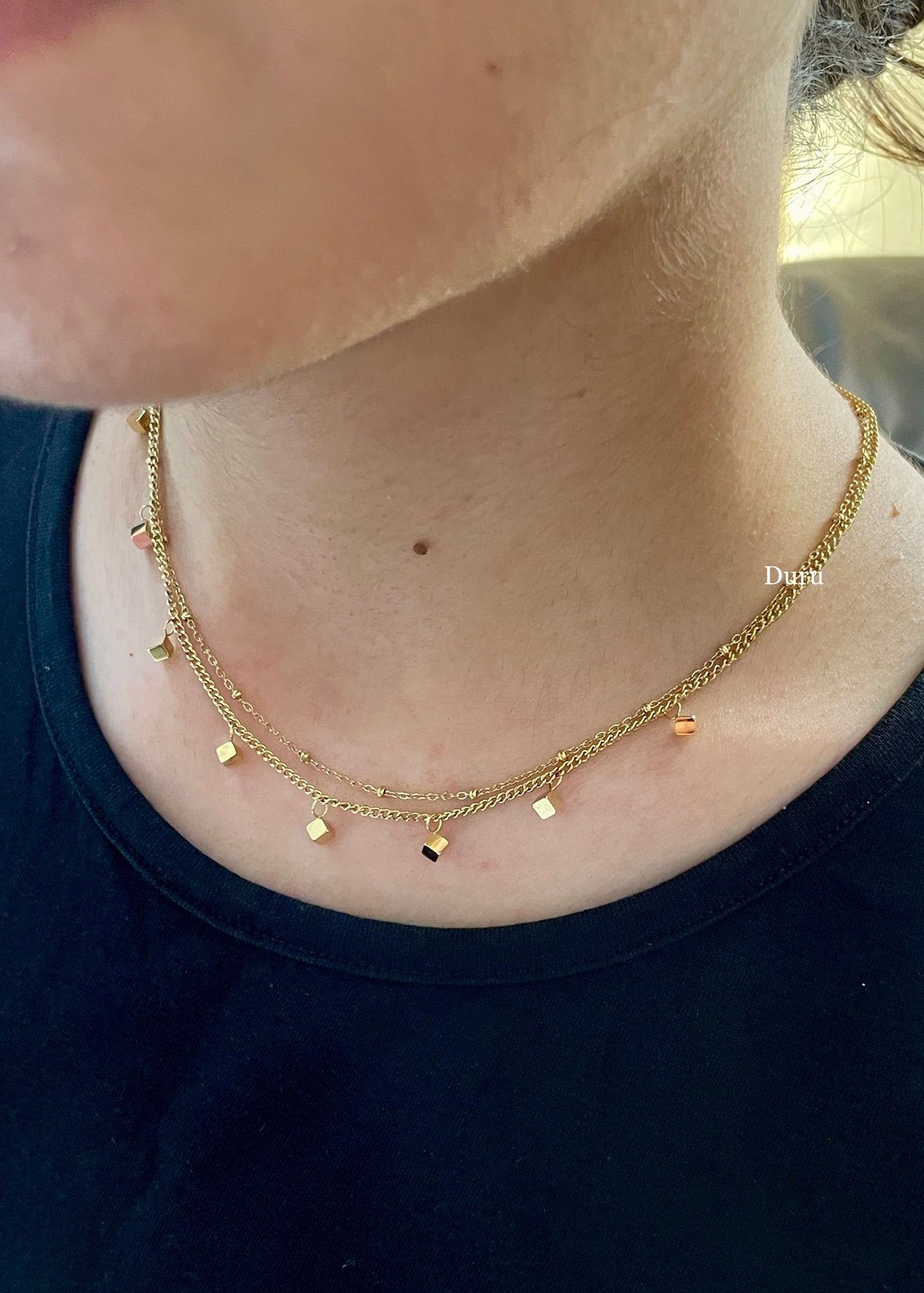 Golden layers necklace