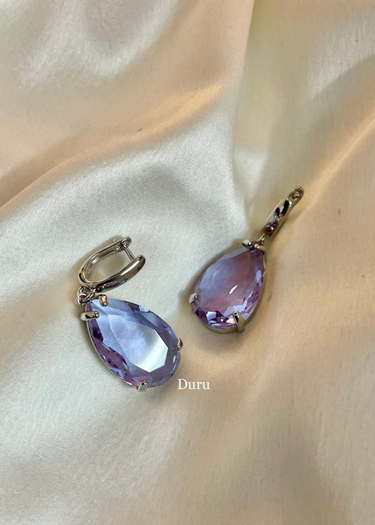 Amethyst raga earrings