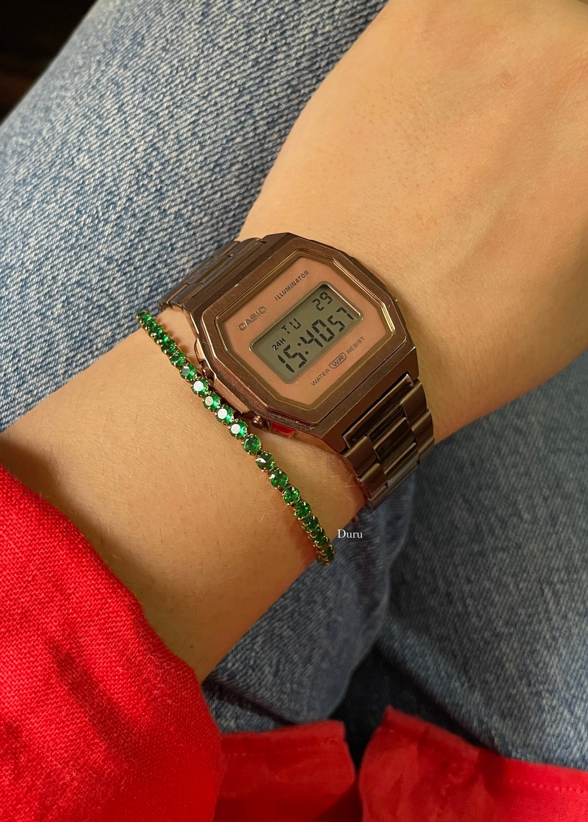Emerald glow bracelet
