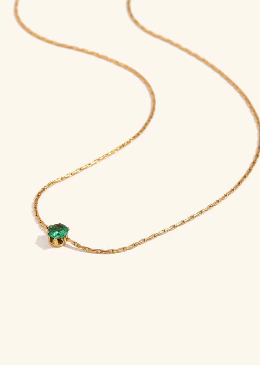 Everyday emerald necklace