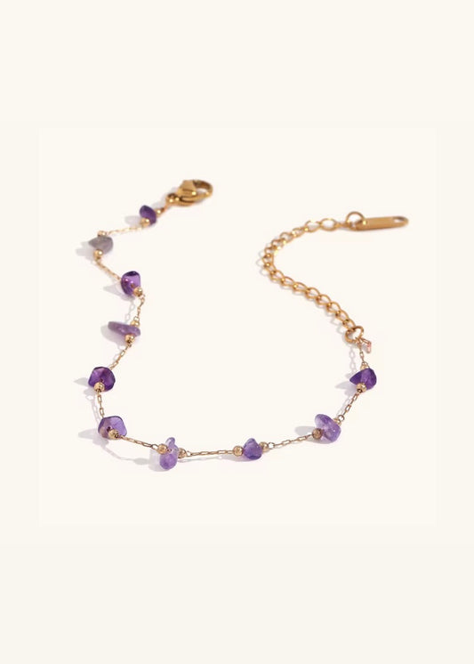 Amethyst anklet