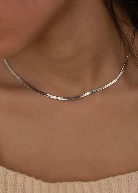 Snake chain necklace(Silver)