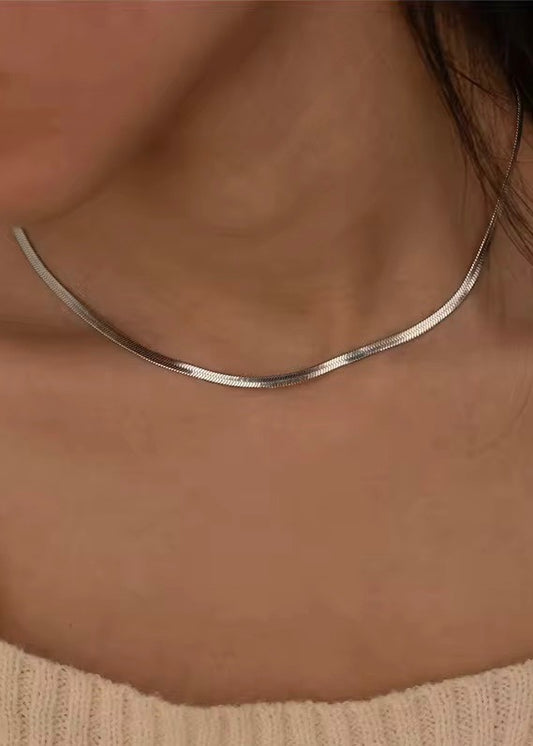 Snake chain necklace(Silver)