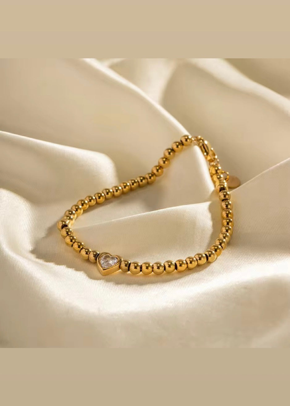 Eterna heart beads bracelet