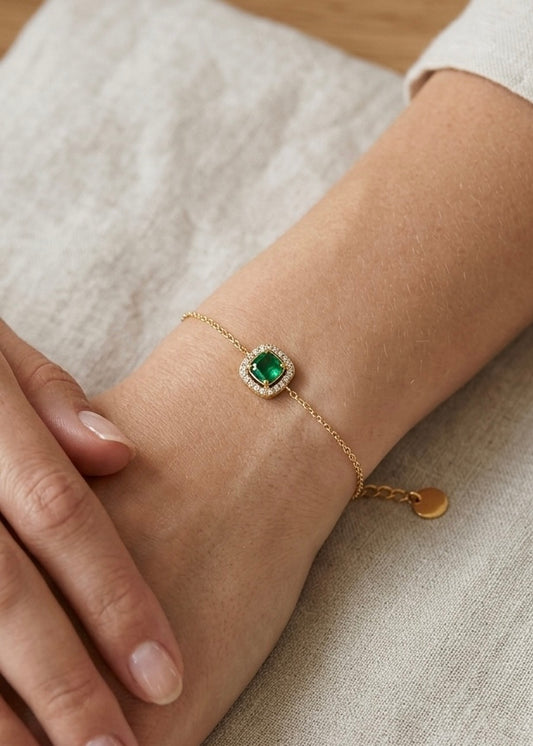 Emerald whisper bracelet