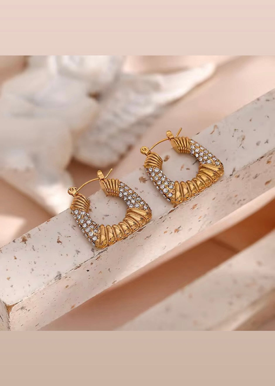 Shimmer wrap hoops