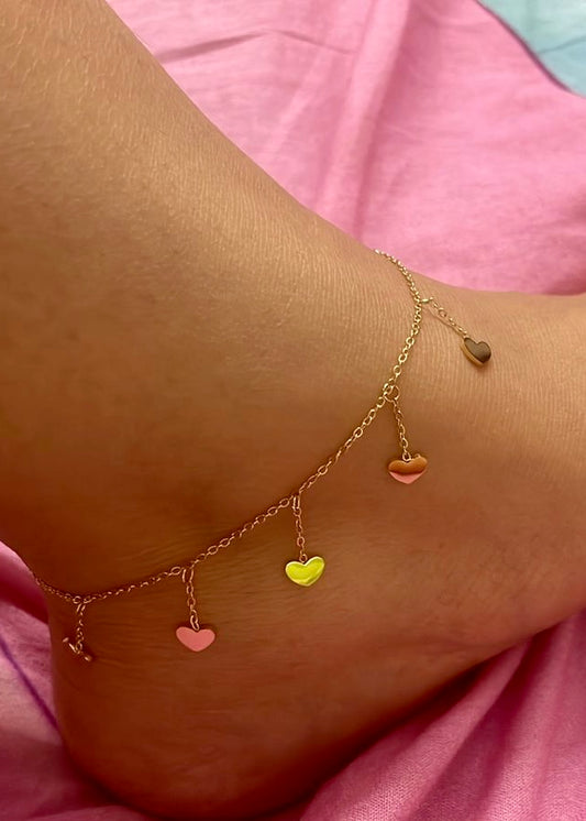 Love drop anklet