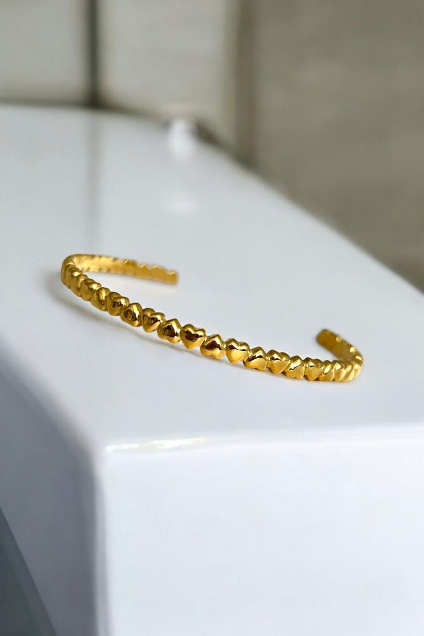 Sacred heart cuff bracelet