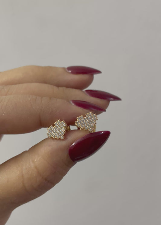 Cute heart studs